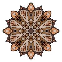 söt mandala. dekorativa runda doodle blomma isolerad på vit bakgrund. geometrisk dekorativ prydnad i etnisk orientalisk stil. vektor