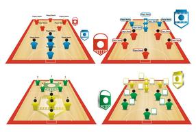 Futsal spelare position vektor