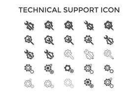 Symbol-Vektorillustration des technischen Supports. Technischer Support für SEO, Website und mobile Apps vektor