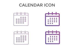 satz kalenderikonen-vektorillustration. Kalenderkamerasymbol für SEO, Website und mobile Apps. vektor