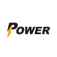 Power-Energie-Logo-Vorlage mit Bolzensymbol vektor