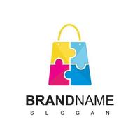 Online-Shop-Logo mit Taschensymbol vektor