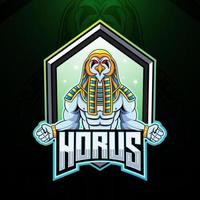 horus esport maskot logo design vektor