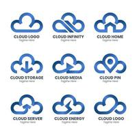 Cloud-Logo-Set vektor