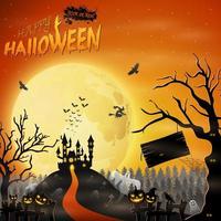 Cartoon-Halloween-Hintergrund vektor