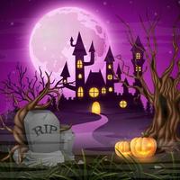 Cartoon-Halloween-Hintergrund vektor