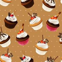 süßes Essen Cupcake Hintergrund vektor