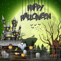 Cartoon-Halloween-Hintergrund vektor