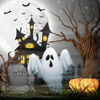 Cartoon-Halloween-Hintergrund vektor