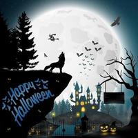 Cartoon-Halloween-Hintergrund vektor