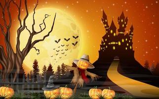 Cartoon-Halloween-Hintergrund vektor