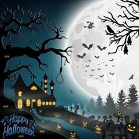 Cartoon-Halloween-Hintergrund vektor