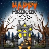 Cartoon-Halloween-Hintergrund vektor