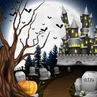 Cartoon-Halloween-Hintergrund vektor