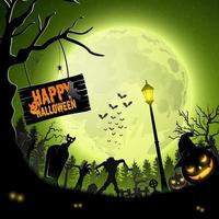 Cartoon-Halloween-Hintergrund vektor