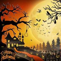 Cartoon-Halloween-Hintergrund vektor