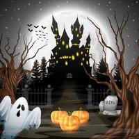 Cartoon-Halloween-Hintergrund vektor