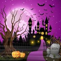 Cartoon-Halloween-Hintergrund vektor