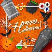 Cartoon-Halloween-Hintergrund vektor