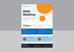 webinarier inbjudan mall. baner leva webinar befordran för flygblad, företag steg konferens leva webinar baner inbjudan flygblad, webinarier inbjudan mall. vektor