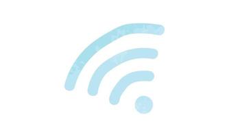 farbige wifi signal symbol clipart. einfache Wifi-Wellenaquarellart-Vektorillustration lokalisiert auf weißem Hintergrund. Wifi-Signal-Symbol Cartoon handgezeichnete Doodle-Stil. Zeichnung für Bürobedarf vektor