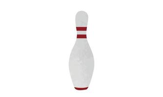 Bowling-Pin-Clipart. einfache Bowling-Pin-Aquarell-Stil-Vektor-Illustration isoliert auf weißem Hintergrund. weiße Bowling-Pin Cartoon-Vektor-Design handgezeichneten Stil. Bowling-Pin-Symbolzeichnung vektor