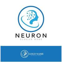 Neuron-Logo oder Nervenzellen-Logo-Design, Molekül-Logo-Illustrationsvorlagensymbol mit Vektorkonzept vektor