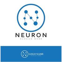 Neuron-Logo oder Nervenzellen-Logo-Design, Molekül-Logo-Illustrationsvorlagensymbol mit Vektorkonzept vektor