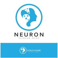 Neuron-Logo oder Nervenzellen-Logo-Design, Molekül-Logo-Illustrationsvorlagensymbol mit Vektorkonzept vektor