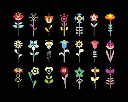 Blumen-Icon-Set vektor