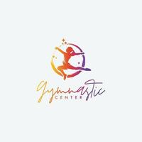 Designvorlagen für das Logo des Gymnastikzentrums vektor