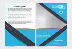 blauer Umschlag für Broschürenvorlage. vektor