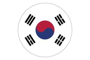 Kreisflaggenvektor von Südkorea vektor