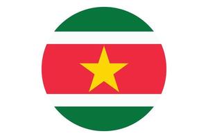 Kreisflaggenvektor von Surinam vektor