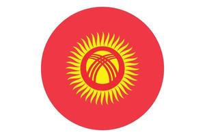 Kreisflaggenvektor von Kirgisistan vektor
