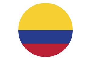 Kreisflaggenvektor von Kolumbien vektor