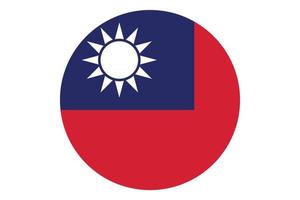 cirkel flagga vektor av taiwan
