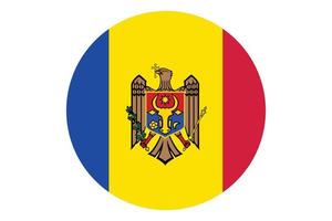 Kreisflaggenvektor von Moldawien vektor