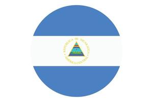 Kreisflaggenvektor von Nicaragua vektor