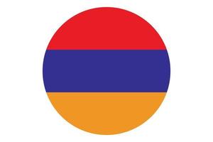 Kreis Flaggenvektor von Armenien vektor