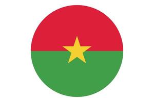 cirkel flagga vektor av Burkina faso på vit bakgrund.