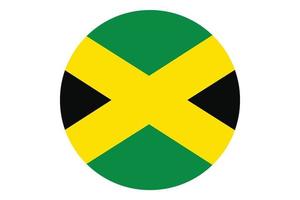 Kreisflaggenvektor von Jamaika vektor