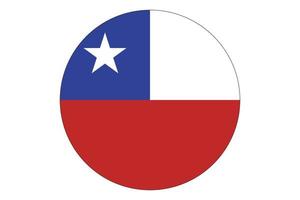 Kreisflaggenvektor von Chile vektor
