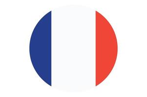 Kreisflaggenvektor von Frankreich vektor