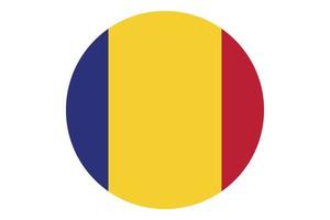 Kreisflaggenvektor des Tschad auf weißem Hintergrund. vektor