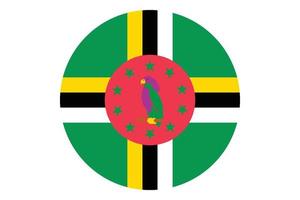 Kreisflaggenvektor von Dominica vektor