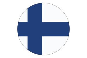 Kreis Flaggenvektor von Finnland vektor