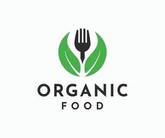 Natur Bio-Lebensmittel-Logo-Design-Vorlage vektor