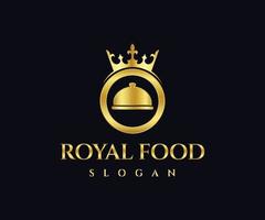 Royal Food-Logo. Logo-Vorlage für Luxuslebensmittel vektor