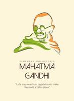 glückliche gandhi jayanti-vektorillustration. mohandas karam chandra gandhi geburtstag. vektor